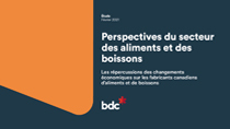 Perspectives du secteur des aliments et des boissons