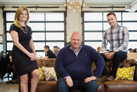 DOZR co-founders Erin Stephenson, Kevin Forestell and Tim Forestell