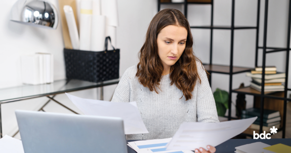 businesswoman managing her cash flow