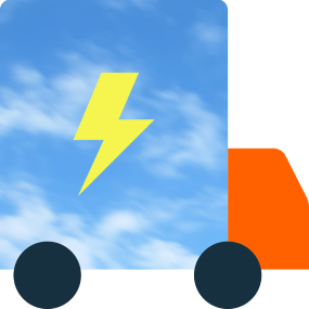 Illustration of an electric truck