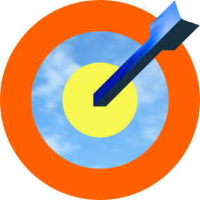 Illustration of a bullseye depicting a business target
