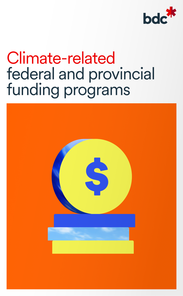Climate-related federal and provincial funding programs list