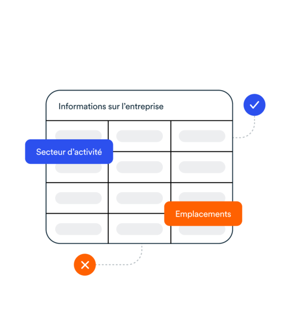 Enter your business information in an excel-based tool