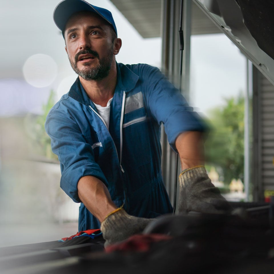 Entrepreneur working in his shop