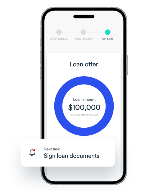 3 step online loan application process screen capture previews