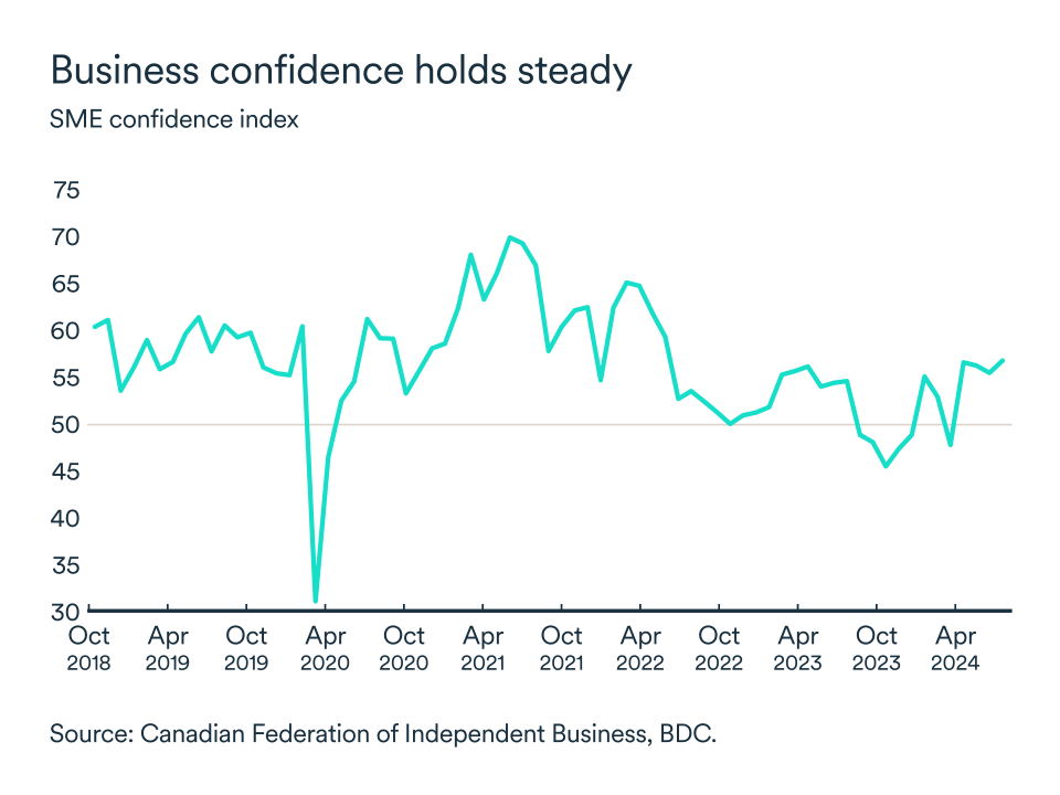 MEL September 2024 graph: SME confidence index