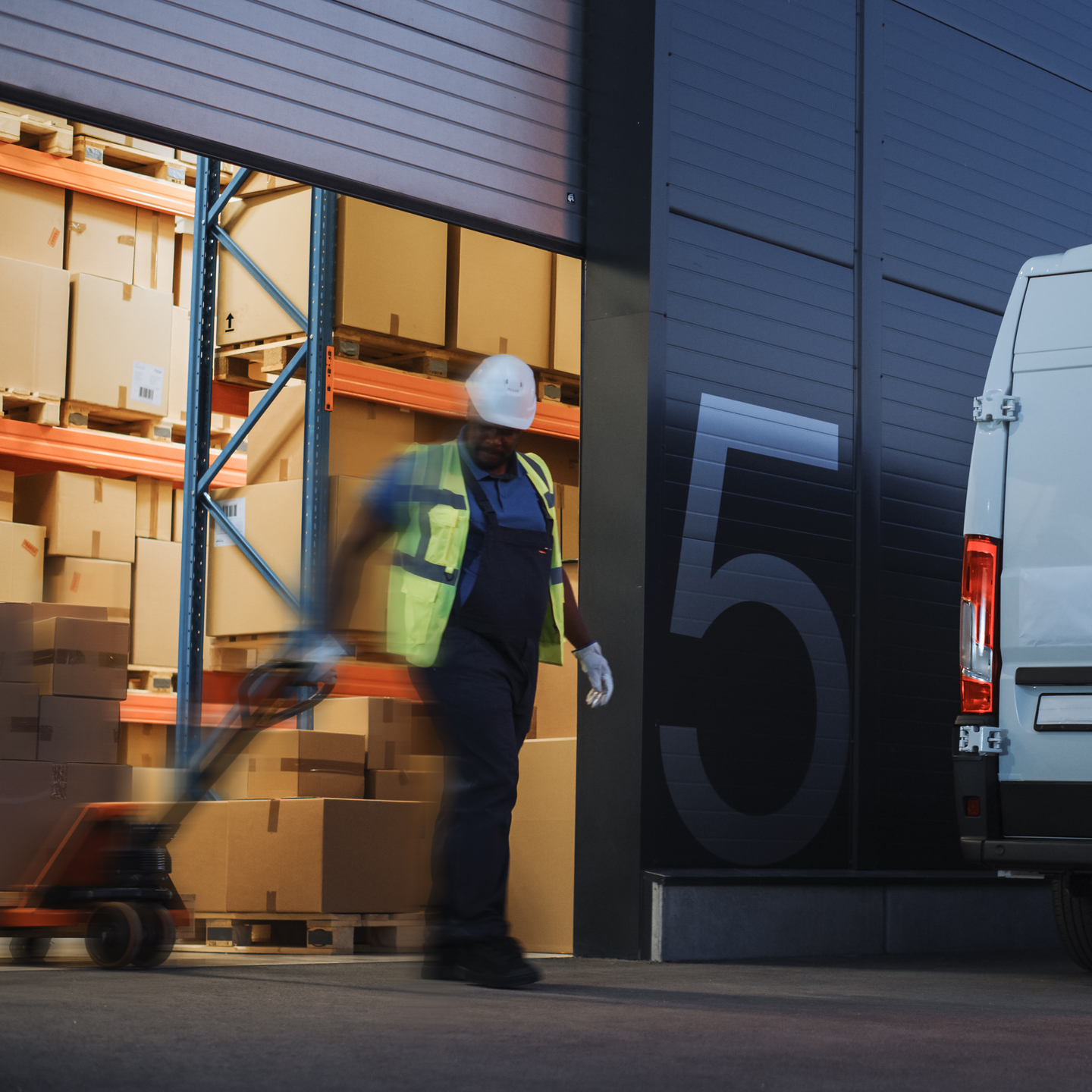 Workers loading a truck