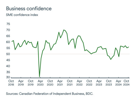 MEL December 2024 graph: SME confidence index