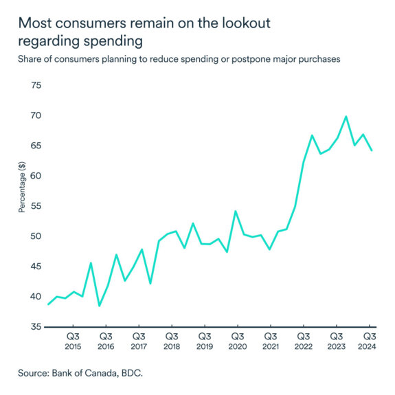 MEL January 2025 graph: Consumers planning to reduce spending