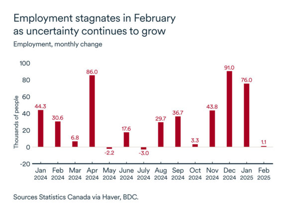 MEL March 2025 graph: Employment